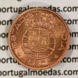 India Portuguese 10 centavos 1961 bronze, $10 centavos 1961 Índia, (UNC), World Coins India Portuguese KM 30 India Portuguese 10 centavos 1961 bronze, $10 centavos 1961 Índia, (UNC), World Coins India Portuguese KM 30