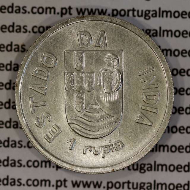 India silver coin 1 Rupee  1935 of Portuguese India, World Coins India Portuguese KM 22