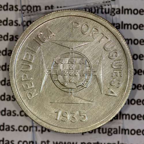 India silver coin 1 Rupee  1935 of Portuguese India, World Coins India Portuguese KM 22