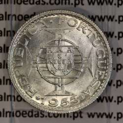 Cabo Verde, 10 Escudos 1953 prata, 10$00 escudo 1953 Prata, Ex-colónia portuguesa,  (Bela/Soberba), World Coins Cape Verde KM 10