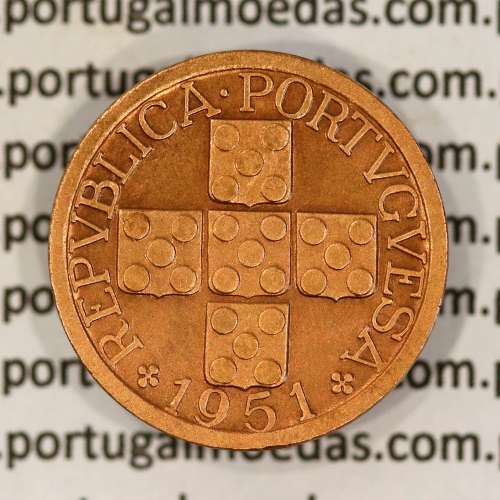 Timor coin 10 Avos 1951 Bronze, Former Portuguese colony of Timor, (VF+/XF), World Coins Timor KM 5