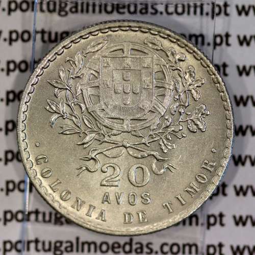 20 Avos 1945 Alpaca de Timor, 20 Avos 1945 Ex-colónia Portuguesa de Timor, (BELA), World Coins Timor KM 6