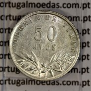 Timor silver coin 50 Avos 1948, Former Portuguese colony of Timor, (VF+), World Coins Timor KM 7
