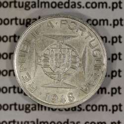 Timor silver coin 50 Avos 1948, Former Portuguese colony of Timor, (VF+), World Coins Timor KM 7
