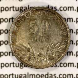 silver coin 50 Avos 1948 of Timor, Former Portuguese colony, (VF+), World Coins Timor KM 7
