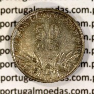 silver coin 50 Avos 1948 of Timor, Former Portuguese colony, (VF+), World Coins Timor KM 7