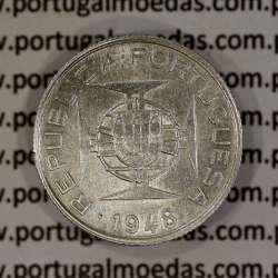 Timor 50 Avos 1948 Prata, Ex-colónia Portuguesa de Timor, (MBC+), World Coins Timor KM 7