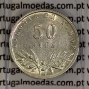 Timor silver coin 50 Avos 1951, Former Portuguese colony of Timor, (VF), World Coins Timor KM 7