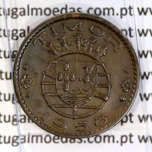 Timor coin 30 Centavos 1958 Bronze , 30 centavos 1958 ($30) Former Portuguese colony of Timor, (XF), World Coins Timor KM 11