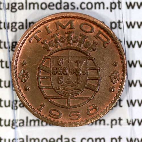 Timor coin 30 Centavos 1958 Bronze , 30 centavos 1958 ($30) Former Portuguese colony of Timor, (XF-), World Coins Timor KM 11