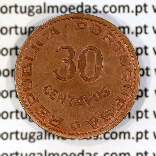Timor coin 30 Centavos 1958 Bronze , 30 centavos 1958 ($30) Former Portuguese colony of Timor, (XF-), World Coins Timor KM 11