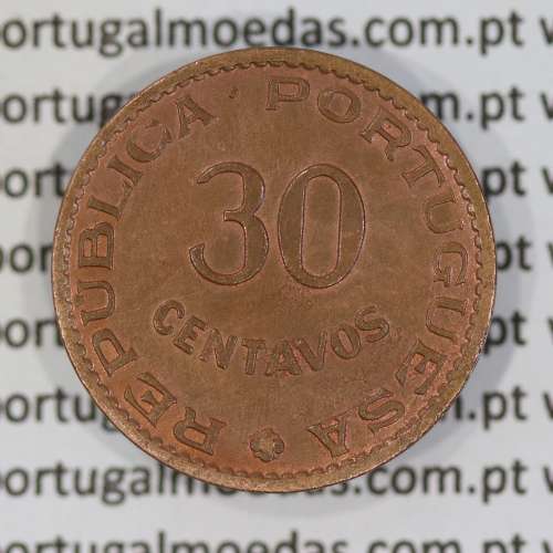 Timor 30 Centavos 1958 Bronze , ($30) trinta centavos 1958 Ex-colónia Portuguesa de Timor, (Bela-), World Coins Timor KM 11