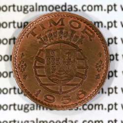 Timor coin 30 Centavos 1958 Bronze , 30 centavos 1958 ($30) Former Portuguese colony of Timor, (XF-), World Coins Timor KM 11