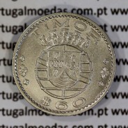 Timor coin 60 Centavos 1958 Nickel brass, ($60) centavos 1958 Former Portuguese colony of Timor, (XF), World Coins Timor KM 12