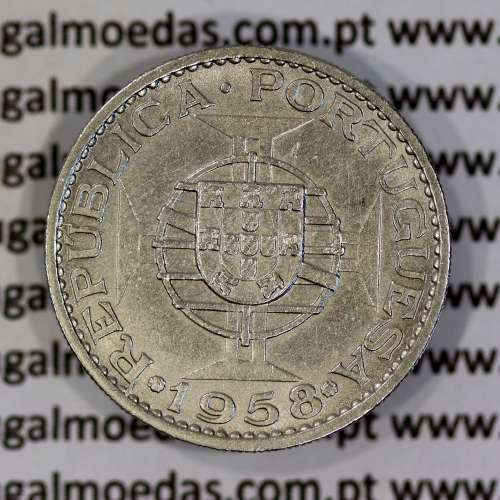 Timor coin 60 Centavos 1958 Nickel brass, ($60) centavos 1958 Former Portuguese colony of Timor, (XF), World Coins Timor KM 12
