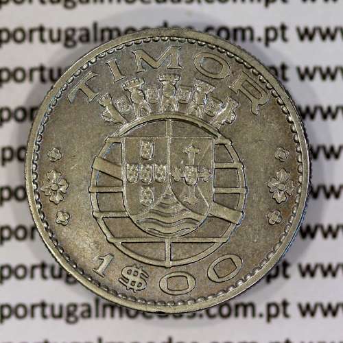 1 Escudo 1958 Timor alpaca – (MBC+) – Reverso  – Ref. AG.TM.09.01.B6