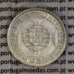 Timor 6 Escudos 1958 Prata, 6$00 escudos 1958 Ex-colónia Portuguesa de Timor, (MBC), World Coins Timor KM 15 Timor 6 Escudos 1958 Prata, 6$00 escudos 1958 Ex-colónia Portuguesa de Timor, (MBC), World Coins Timor KM 15