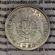 Timor 6 Escudos 1958 Prata, 6$00 escudos 1958 Ex-colónia Portuguesa de Timor, (MBC+), World Coins Timor KM 15