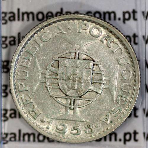 Timor 3 Escudos 1958 Prata, 3$00 escudos 1958 Ex-colónia Portuguesa de Timor, (MBC+), World Coins Timor KM 14