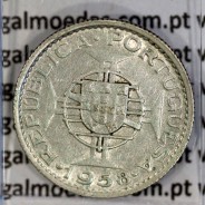 Timor coin 3 Escudos 1958 Silver, (3$00) Escudos 1958 Former Portuguese colony of Timor, (VF+), World Coins Timor KM 14