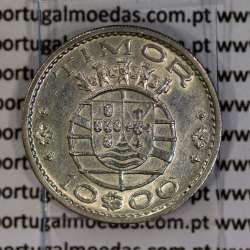 Timor 10 Escudos 1964 Prata, 10$00 escudos 1964 Ex-colónia Portuguesa de Timor, (Bela), World Coins Timor KM 16