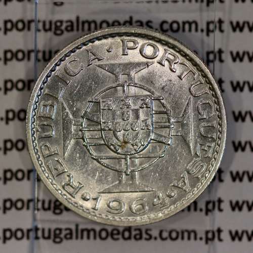 Timor coin 10 Escudos 1964 Silver, (10$00) Escudos 1964 Former Portuguese colony of Timor, (XF), World Coins Timor KM 16