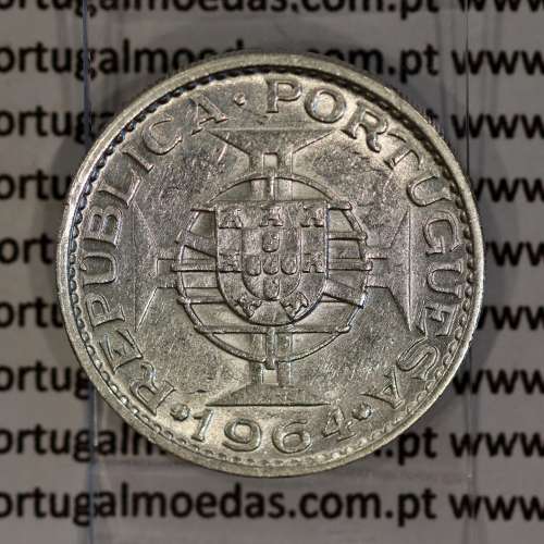 Timor coin 10 Escudos 1964 Silver, (10$00) Escudos 1964 Former Portuguese colony of Timor, (VF+), World Coins Timor KM 16