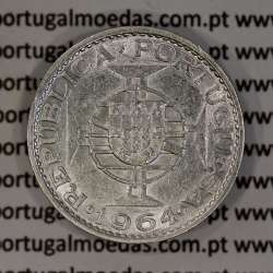 Timor 10 Escudos 1964 Prata, 10$00 escudos 1964 Ex-colónia Portuguesa de Timor, (MBC+), World Coins Timor KM 16