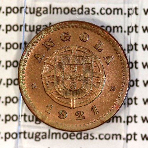 Angola 2 Centavos 1921 Bronze, $2 dois centavos 1921 bronze Angola Ex-Colónia Portuguesa, (Bela+), World Coins Angola KM 61