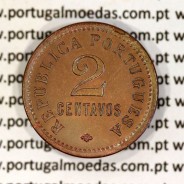 Angola 2 Centavos 1921 Bronze, $2 dois centavos 1921 bronze Angola Ex-Colónia Portuguesa, (Bela+), World Coins Angola KM 61