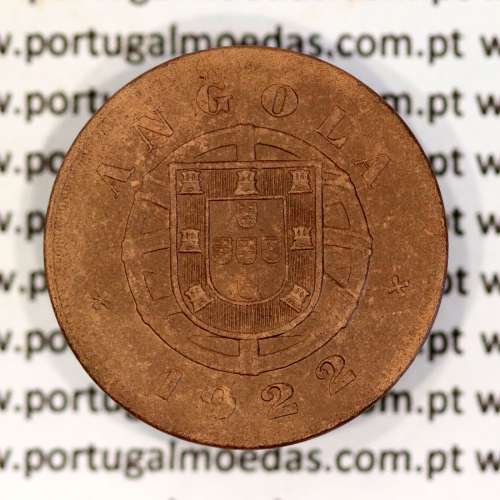 Angola 5 Centavos 1922 Bronze, "$05" cinco centavos 1922 Angola Ex-Colónia Portuguesa, (Bela), World Coins Angola KM 62