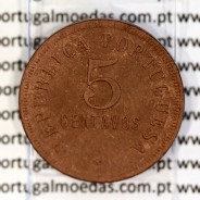 Angola 5 Centavos 1922 Bronze, $05 cinco centavos 1922 Angola Ex-Colónia Portuguesa, (Bela), World Coins Angola KM 62
