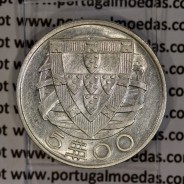 5$00 1933 Prata, 5 escudos 1933, cinco Escudos prata 1933 da República Portuguesa, (MBC+/Bela-), World Coins Portugal KM 581