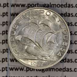 5 escudos 1933, 5$00 escudos 1933 Prata da República Portuguesa, (MBC+/Bela-), World Coins Portugal KM 581