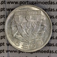 5 escudos 1933, 5$00 escudos 1933 Prata da República Portuguesa, (MBC+/Bela-), World Coins Portugal KM 581