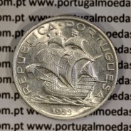 5 escudos 1933, 5$00 escudos 1933 Prata da República Portuguesa, (MBC+/Bela-), World Coins Portugal KM 581