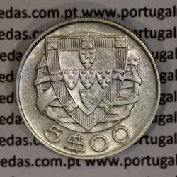 5 escudos 1946 prata, 5$00 escudos 1946 prata da República Portuguesa, (MBC), World Coins Portugal KM 581 5 escudos 1946 prata, 5$00 escudos 1946 prata da República Portuguesa, (MBC), World Coins Portugal KM 581