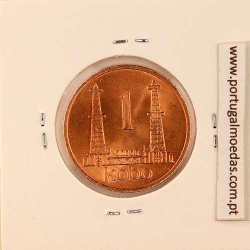 Nigéria 1 Kobo 1974 Cobre, (Unc), World Coins Nigeria KM 8.1