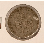 Nigéria 1 Kobo 1974 Copper-nickel, (VF), World Coins Nigeria KM 9.1