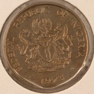 Nigéria 10 kobo 1973 Cupro Niquel, (MBC), World Coins Nigeria KM 10.1