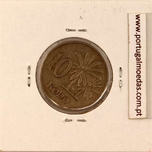 Nigéria 10 kobo 1973 Cupro Niquel, (MBC), World Coins Nigeria KM 10.1