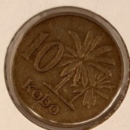 Nigéria 10 kobo 1973 Cupro Niquel, (MBC), World Coins Nigeria KM 10.1
