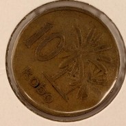 Nigéria 10 Kobo 1973 Copper-nickel, (VF), World Coins Nigeria KM 10.1