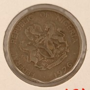 Nigéria 10 kobo 1976 Cupro Niquel, (MBC), World Coins Nigeria KM 10.1