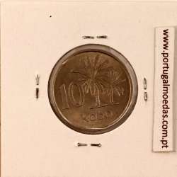 Nigéria 10 kobo 1976 Cupro Niquel, (Bela), World Coins Nigeria KM 10.1