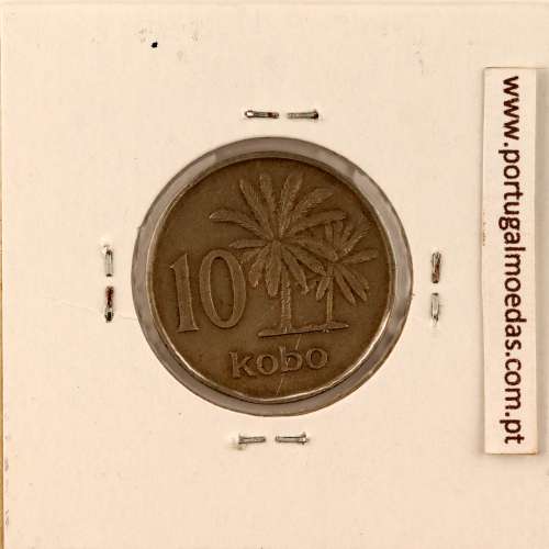 Nigéria 10 kobo 1976 Cupro Niquel, (MBC), World Coins Nigeria KM 10.1