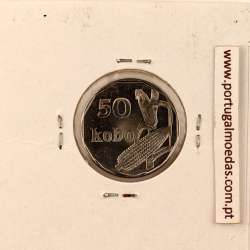 Nigéria 50 kobo 2006 Aço Niquel, (Soberba), World Coins Nigeria KM 13.3