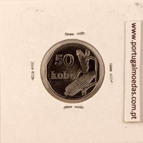 Nigéria 50 kobo 2006 Aço Niquel, (Soberba), World Coins Nigeria KM 13.3