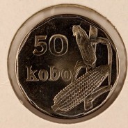 Nigéria 50 kobo 2006 Aço Niquel, (Soberba), World Coins Nigeria KM 13.3