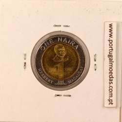 Nigéria 1 Naira 2006 Bimetálica, (Soberba), World Coins Nigeria KM 18